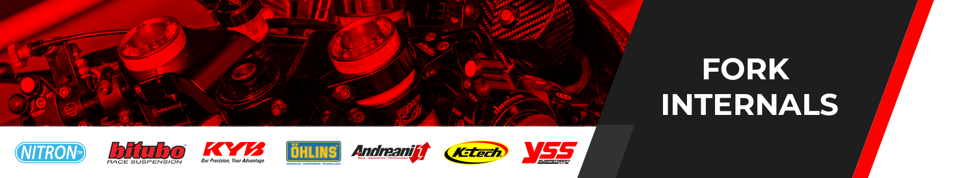 K Tech Fork Internals SSK, SSRK, ORVS Fork Pistons & DDS, IDS Cartridges by K Tech